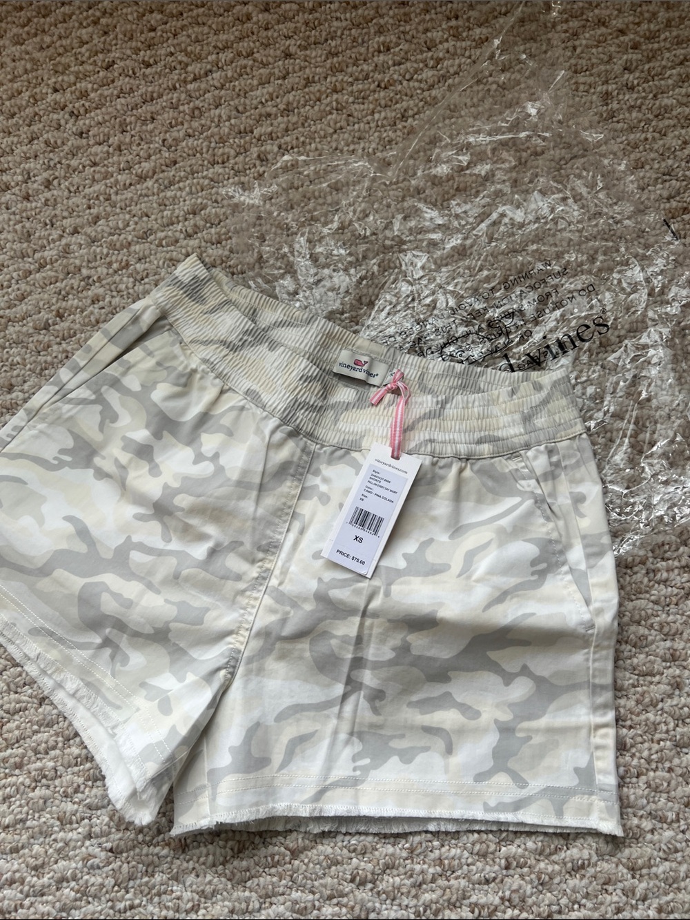Vineyard Vines Neutral Camo Elastic-Waist Women’s Shorts XS